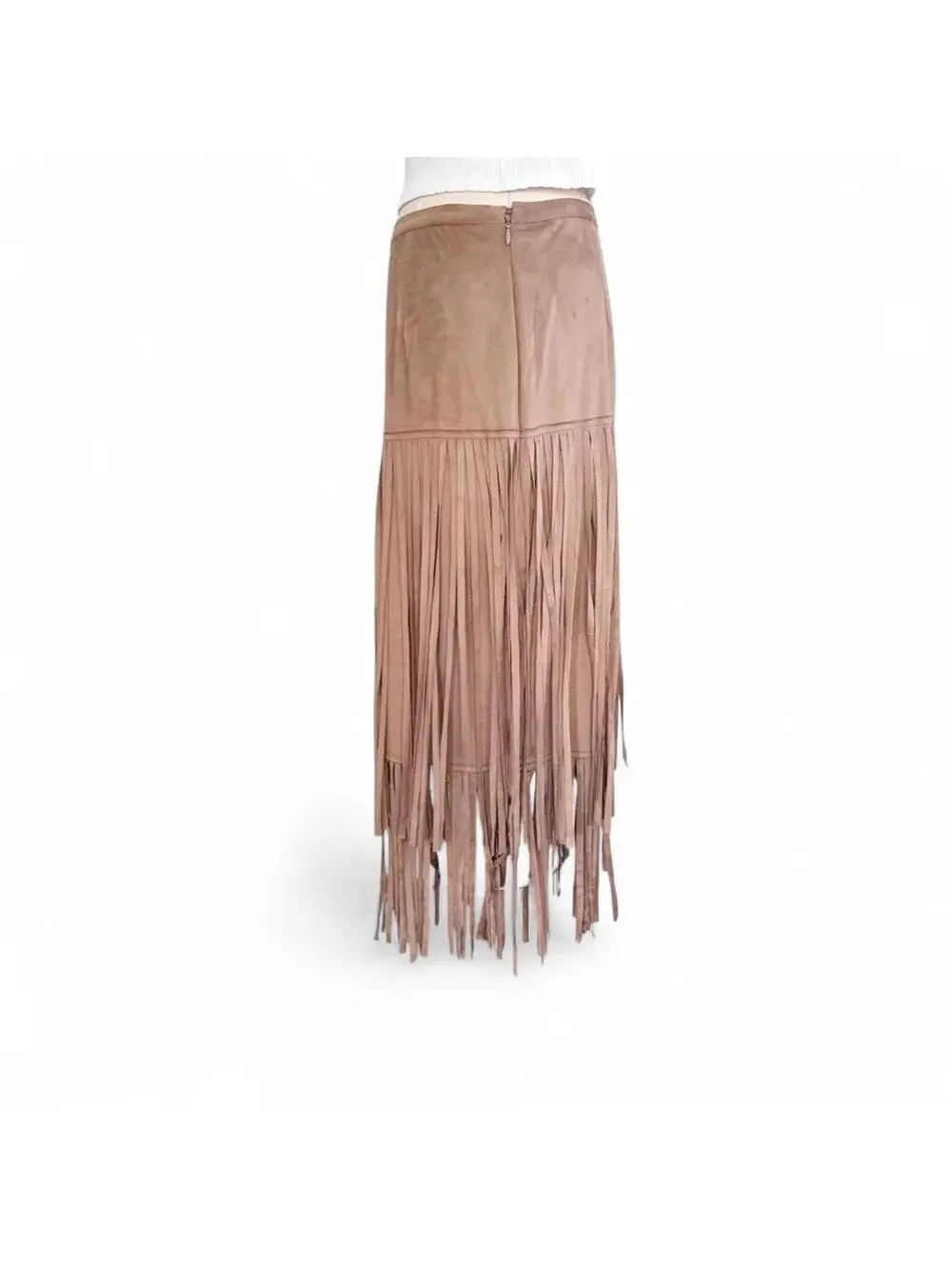 Chicos Boho Fringe Midi Skirt 0 Western Festival
